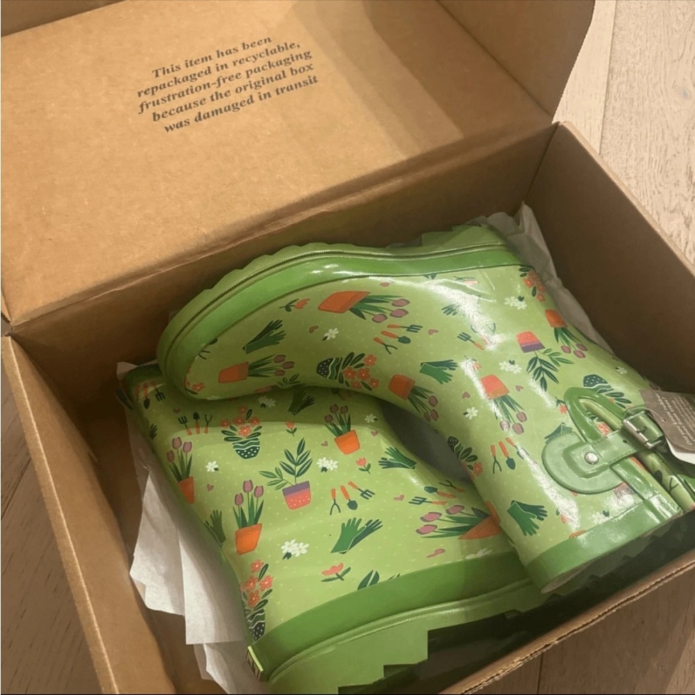 Western Chief Women's Mid-Height Waterproof Rain Boots, Garden Days Size 9 NWT - Picture 4 of 7